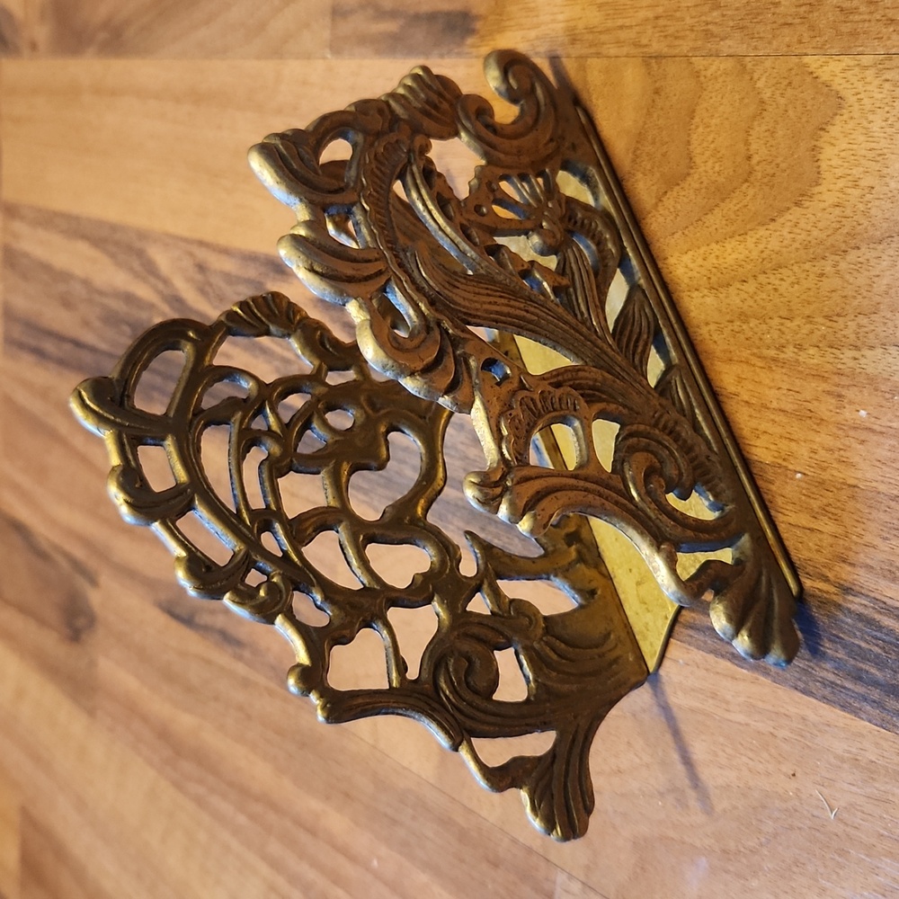 Vintage Brass Art Nouveau Style Napkin Holder - Picture 13 of 13